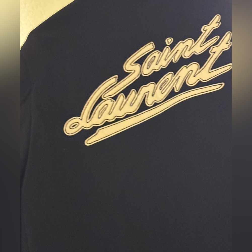 Saint Laurent SIGNATURE TEDDY JACKET IN BLUE Size F40 - Picture 6 of 6